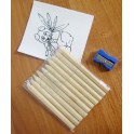 Set creioane colorate cu pagini pentru desen